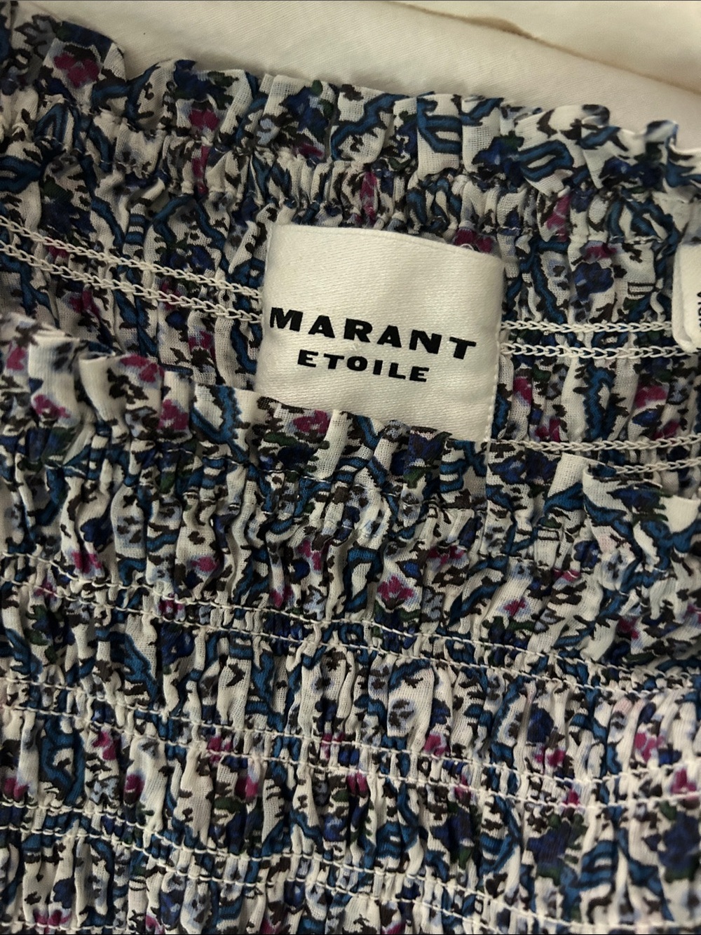 Isabel Marant Étoile Ecru Floral Tiered Ruffle Cotton Sundress - Picture 3 of 3